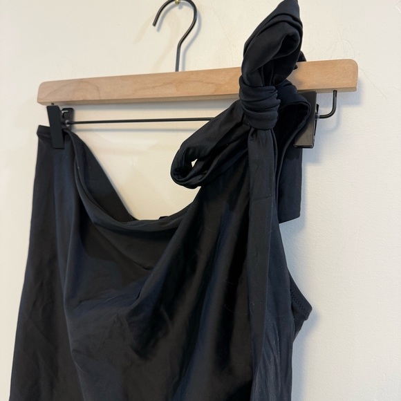 JCREW Black One-Shoulder Swimsuit w bow detail - Picture 6 of 7